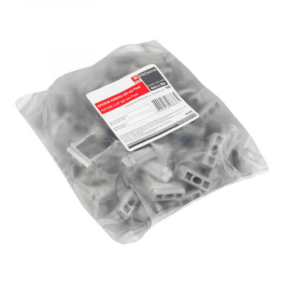 Фотография Крепеж-клипса d25 мм (100 шт) серая EKF-Plast, артикул derj-z-25n