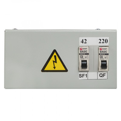Фотография Ящик с понижающим трансформатором ЯТП 0,25кВА 220/42В EKF Basic, артикул yatp0,25-220/42v-2a
