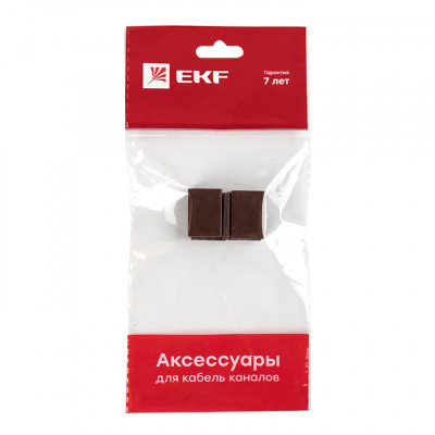 Фотография Соединитель (15х10) (4 шт) темное дерево EKF-Plast, артикул cond-15-10x4