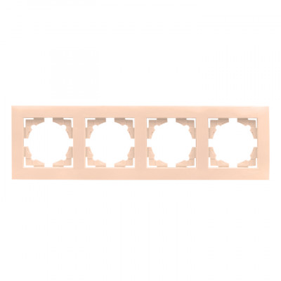 Фотография Валенсия рамка 4-местная кремовая EKF PROxima, артикул EWM-G-304-20