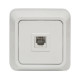 Фотография Розетка Phone 1-мест. бел. Рим EKF PROxima, артикул ENT01-034-10