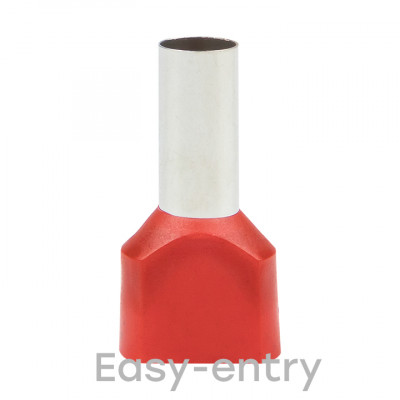 Фотография Наконечник штыревой втулочный изолированный НШвИ(2) 10,0-14 (50шт.) EKF PROxima, артикул nhvi2-10,0-14