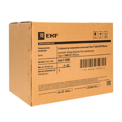 Фотография Стабилизатор напряжения напольный TITAN F-12000 EKF PROxima, артикул stab-f-12000