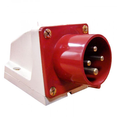 Фотография Вилка стационарная 524 3Р+РЕ 32А 380В IP44 EKF PROxima, артикул ps-524-32-380