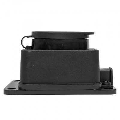 Фотография Роз. (колодка) одномест. с защит. крышкой каучуковая 230В 2P+PE 16A IP44 EKF, артикул RPS-014-16-230-44