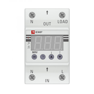 Фотография Реле напряжения с дисплеем MRV 25A EKF PROxima, артикул MRV-25A