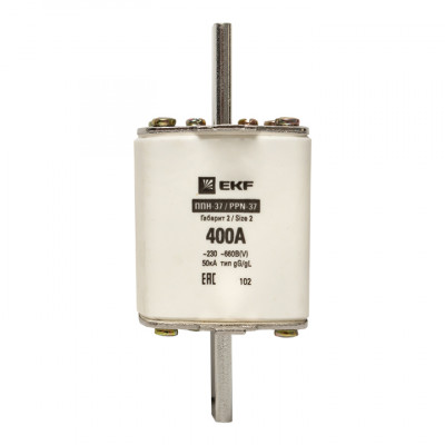Фотография Плавкая вставка ППН-37 400/400А габарит 2 EKF PROxima, артикул fus-37/400