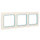 Фотография Стокгольм Рамка 3-местная белая с линией цвета синий EKF PROxima, артикул EAM-G-304-30