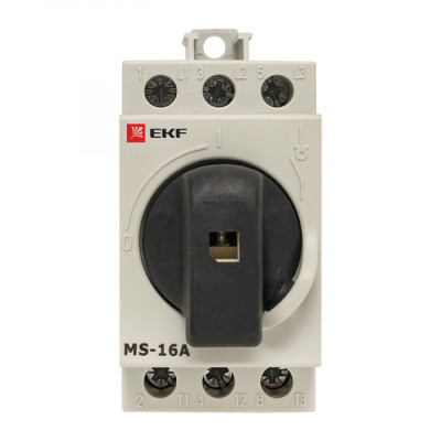Фотография Рубильник модульный MS-16A 3P на DIN-рейку EKF PROxima, артикул ms-16d