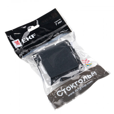 Фотография Стокгольм Механизм  Выключателя 1-кл. проходного 10А черный EKF PROxima, артикул EZV10-025-10