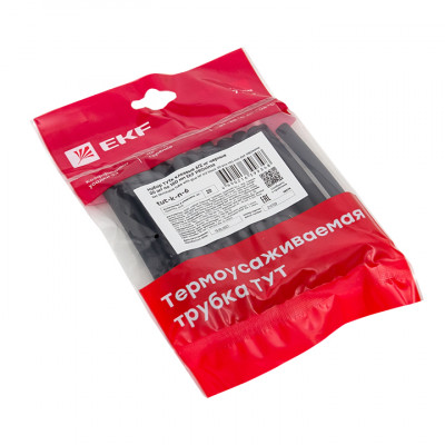 Фотография Набор ТУТк клеевые 6/2 нг черные 20шт по 100мм EKF PROxima, артикул tut-k-n-6