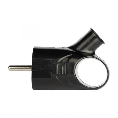 Фотография Вилка с кольцом с/з черн. 16А 250В EKF PROxima, артикул AVK16-30