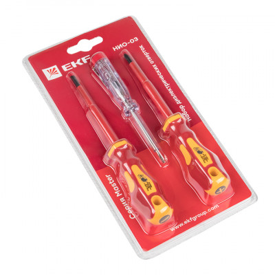 Фотография Набор диэлектрических отверток НИО-03 EKF Master, артикул ndo-03