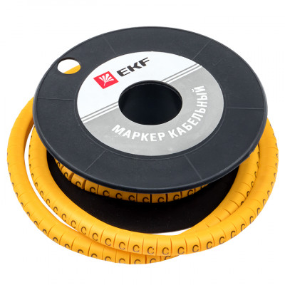 Фотография Маркер кабельный 1,5 мм2 C (1000 шт.) (ЕС-0) EKF PROxima, артикул plc-KM-1.5-C