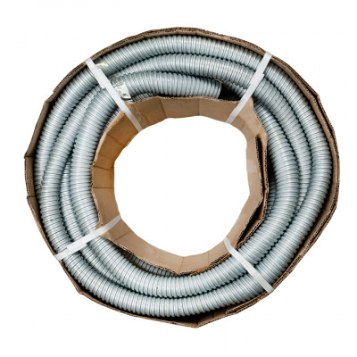 Фотография Металлорукав Р3-ЦХ-50 с протяжкой (15 м) EKF PROxima, артикул mrzn-50-15