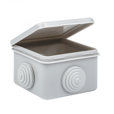 Фотография Коробка распаячная КМР-030-036 пылевлагозащитная, 4 мембранных ввода (65х65х50) розничный стикер EKF PROxima, артикул plc-kmr2-030-036-r