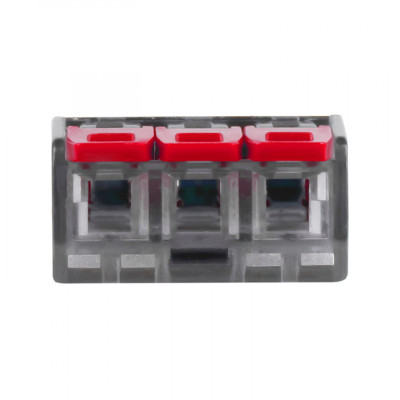 Фотография Клемма СМК 221-413 3 отверстия 0.2-4.0 мм2 блистер (5шт.) EKF PROxima, артикул plc-smk-221-413b