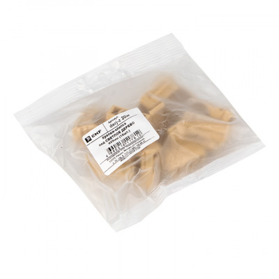 Фотография Крепеж-клипса d20 мм (10 шт) светлое дерево EKF-Plast, артикул derj-z-20w