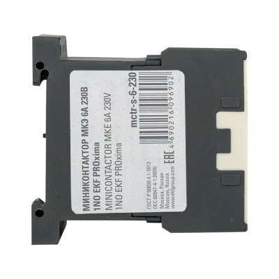 Фотография Миниконтактор МКЭ  6А 230В 1NO EKF PROxima, артикул Mctr-s-6-230