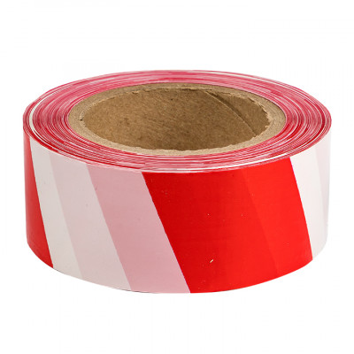 Фотография Лента оградительная ЛО Красно-белая 50х200 EKF Basic, артикул lo-50x200-bas