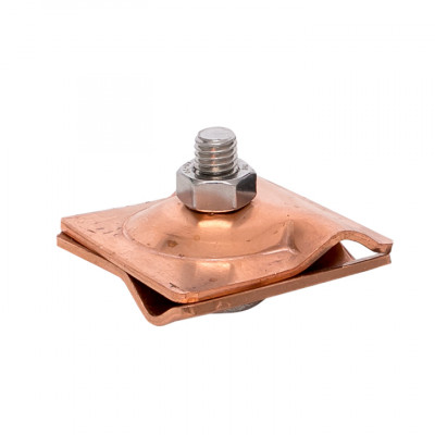 Фотография Зажим прута универсальный (пластина 45x45мм) Cu EKF PROxima, артикул lp-g3103-cu