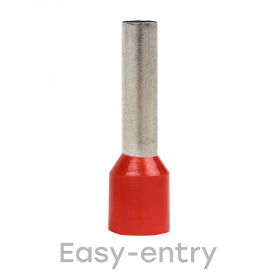 Фотография Наконечник штыревой втулочный изолированный  НШвИ 10,0-18 (50шт.) EKF PROxima, артикул nhvi-10.0-18