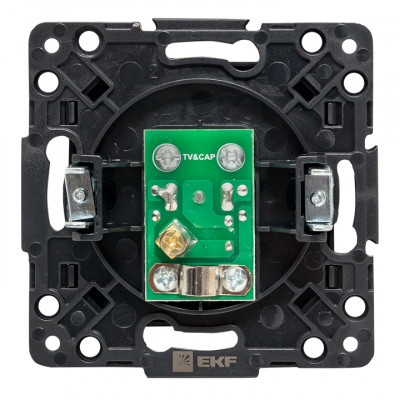 Фотография Стокгольм Механизм Розетки TV 1-местной 75Ом 5-862МГц черной EKF PROxima, артикул EZA00-027-10