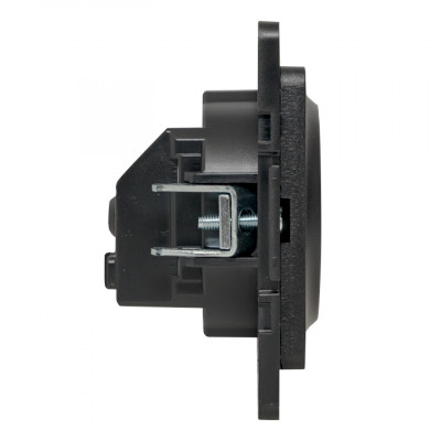 Фотография Стокгольм Механизм Розетки 1-местной с/з 16А в/к черный с защ. штор. EKF PROxima, артикул EZR16-028-20