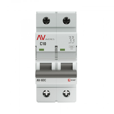 Фотография Выключатель автоматический AV-6 DC 2P 13A (C) 6kA EKF AVERES, артикул mcb6-DC-2-13C-av