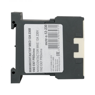 Фотография Миниконтактор МКЭ 12А 230В 1NO EKF PROxima, артикул Mctr-s-12-230