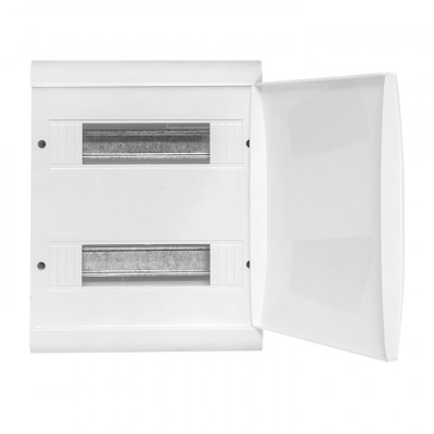 Фотография Щит распределительный ЩРН-П-24 (пром. упаковка) белая дверца IP41 EKF Basic, артикул pb-n-24w-bas