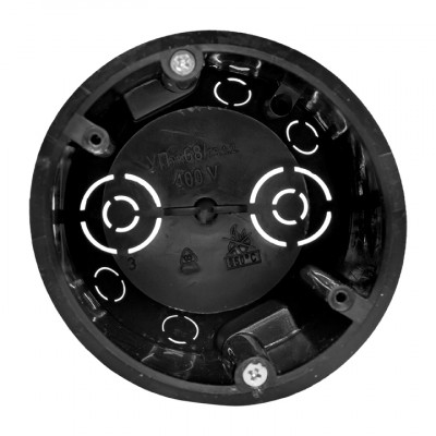 Фотография Коробка универсальная установочная КМП-020-028 углубленная с металлическими лапками и крышкой (80х70) EKF PROxima, артикул plc-kmp-020-028