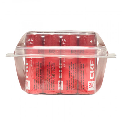 Фотография Алкалиновая батарейка типа АА(LR6) пластиковый бокс 24шт. EKF, артикул LR6-BOX24