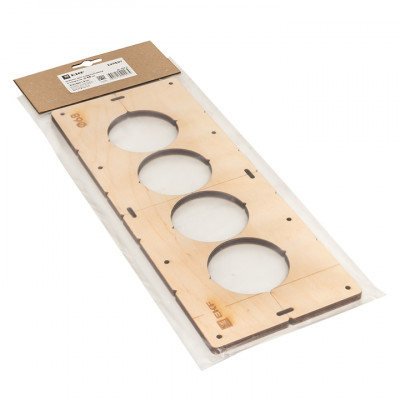 Фотография Шаблон для подрозетников c 4 отв. диам. 68 мм EKF Expert, артикул sh-d68-4