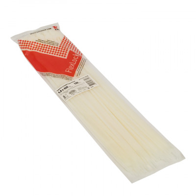 Фотография Хомут P6.6 стандартный (б), 4.8x400 (100шт) FlexLock PROxima, артикул plc-fl-ctsw-4.8x400