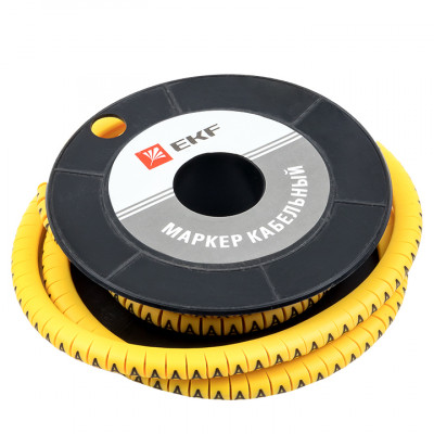 Фотография Маркер кабельный 2,5 мм2 A (1000 шт.) (ЕС-1) EKF PROxima, артикул plc-KM-2.5-A