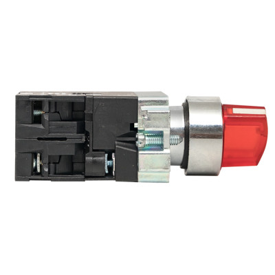 Фотография Переключатель BD33 3P c красной подстветкой 24В NO EKF PROxima, артикул xb2-bk33-r-24