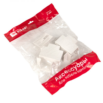 Фотография Угол T-образный (40х40) (4 шт) белый EKF-Plast, артикул tchw-40-40x4