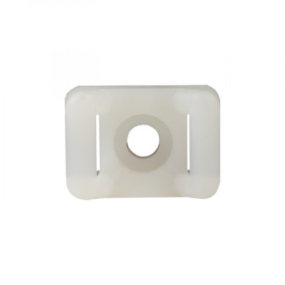Фотография Площадка под хомуты (22x16) с монтажным отверстием М4 белая (100шт.) EKF PROxima, артикул pmo-22-16-w