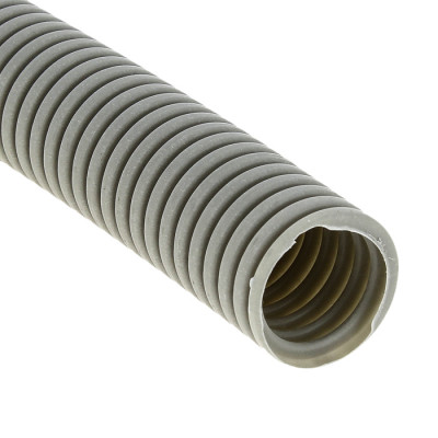 Фотография Труба гофрированная ПВХ с протяжкой d25 мм (50 м) серая EKF-Plast, артикул tg-z-25