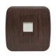 Фотография Розетка RJ-45 1-местная ОП Минск, 1А, 120В, тёмное дерево EKF, артикул EGK01-035-40