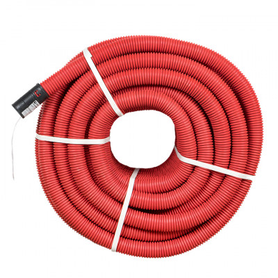 Фотография Труба гофрированная двустенная ПНД/ПНД гибкая с протяжкой d50 мм (50 м) красная EKF-Plast, артикул tg2st-50-50m
