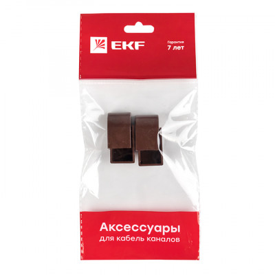 Фотография Заглушка (16х16) (4 шт) темное дерево EKF-Plast, артикул ecd-16-16x4