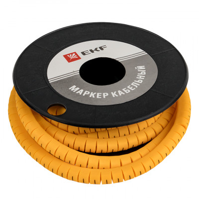 Фотография Маркер кабельный 4,0 мм2 L (500 шт.) (ЕС-2) EKF PROxima, артикул plc-KM-4-L
