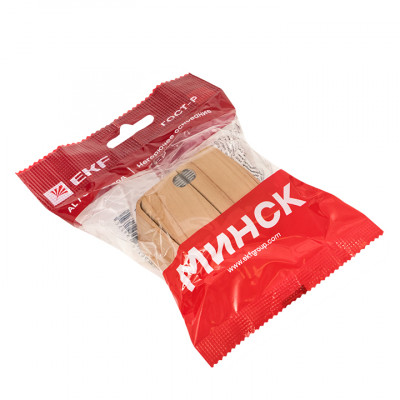 Фотография Выключатель 2-клавишный ОП Минск 10А с индикатором светлое дерево EKF, артикул EGV10-123-30