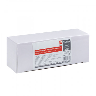 Фотография Терминал клеммный TC-604 до 16 мм2 60A 4 клеммные пары EKF PROxima, артикул tc-604