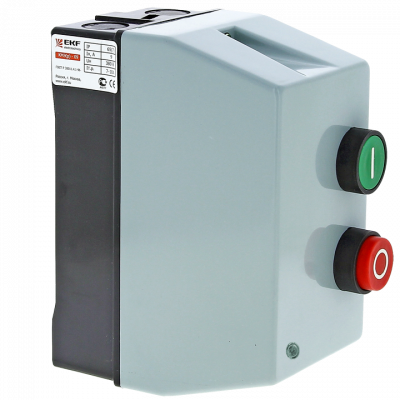 Фотография Пускатель в корпусе IP65 КМЭ 18А 230В с РТЭ и индикатором EKF PROxima, артикул ctrp-r-18-230v-led