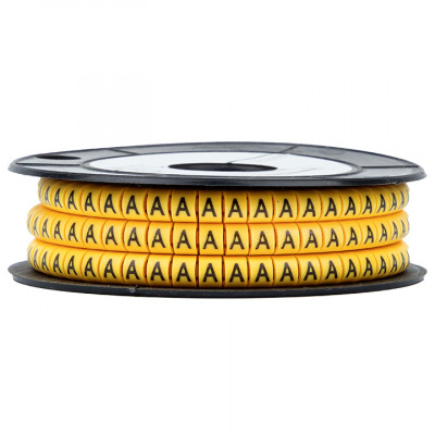 Фотография Маркер кабельный 2,5 мм2 A (1000 шт.) (ЕС-1) EKF PROxima, артикул plc-KM-2.5-A