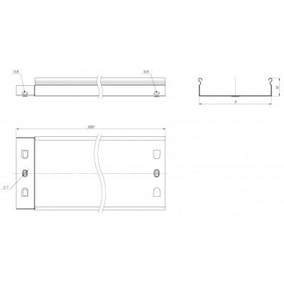 Фотография Лоток неперфорированный 50х300х3000-0,55 мм (12 м) EKF, артикул L5030000-0,55