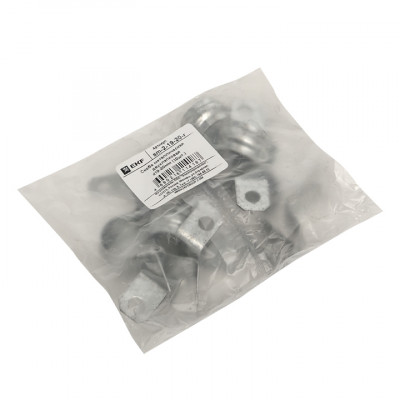 Фотография Скоба металлическая двухлапковая d19-20 мм (10 шт) EKF PROxima, артикул sm-2-19-20-r